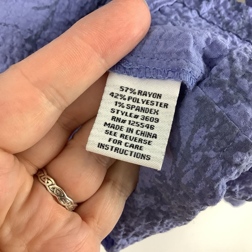 Habitat Periwnkle Blue Blouse with Mother of Pearl Buttons - Picture 5 of 5